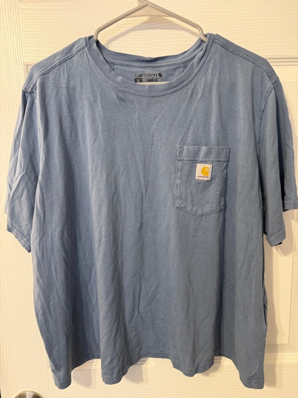 Carhartt Women’s Short Sleeve Pocket Tee in Light Blue